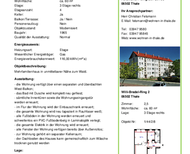 frisch sanierte Wohnung mit Balkon