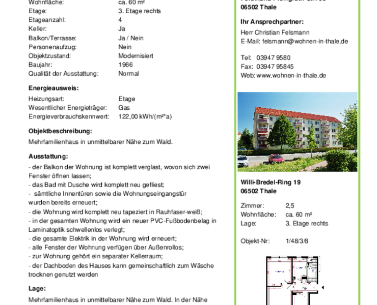 frisch sanierte Wohnung mit Balkon